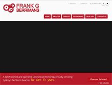 Tablet Screenshot of frankgberrimans.com.au